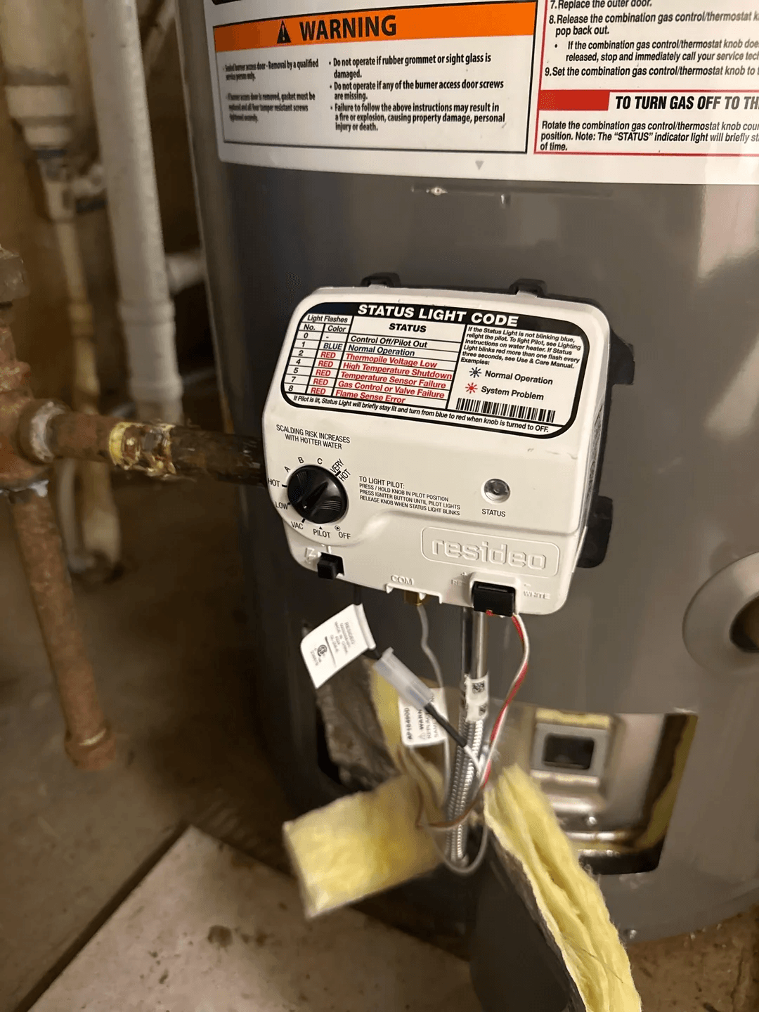 Brand-new Rheem water heater not working properly after installation